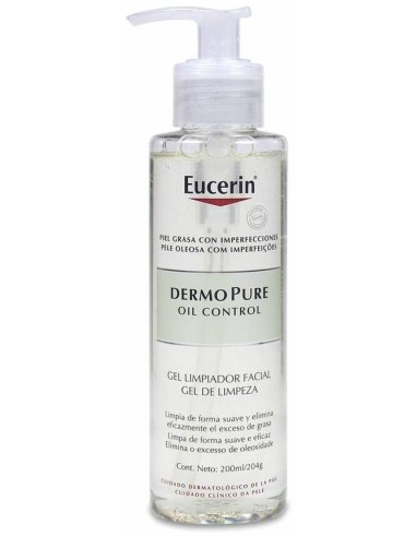 Eucerin Dermopure Oil Control Gel Limpiador, 200 Ml