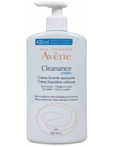 Avène Cleanance Hydra Crema Limpiadora Calmante, 400 Ml