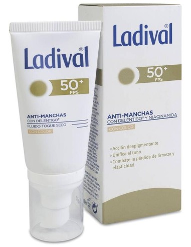 Ladival Acción Anti-Manchas Toque Seco Con Color Spf 50+, 50 Ml