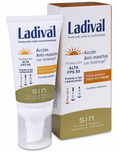 Ladival Acción Anti-Manchas Toque Seco Con Color Spf 50+, 50 Ml