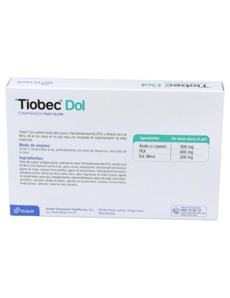 Tiobec Dol, 20 Comprimidos