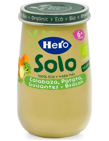 Hero Solo Tarrito Calabaza Patata Guisantes Y Brócoli Eco 190G