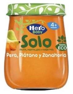 Hero Baby Solo Pera, Plátano Y Zanahoria, 120 G 2