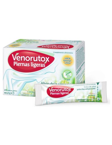 Venorutox Piernas Ligeras Sabor Naranja-Limón 20Uds