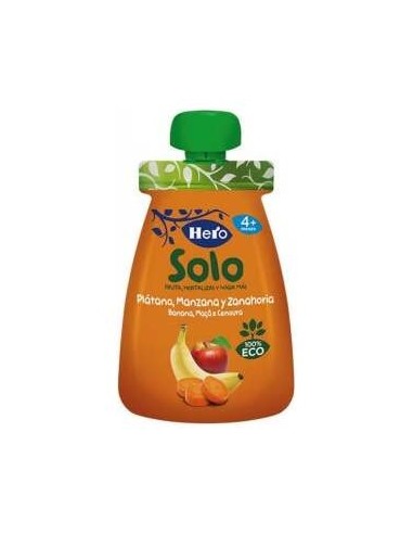 Hero Baby Bolsita Solo Manzana, Plátano Y Zanahoria, 100 G