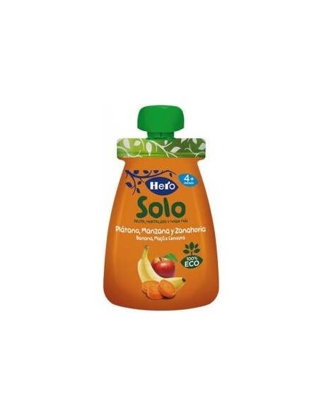 Hero Baby Bolsita Solo Manzana, Plátano Y Zanahoria, 100 G