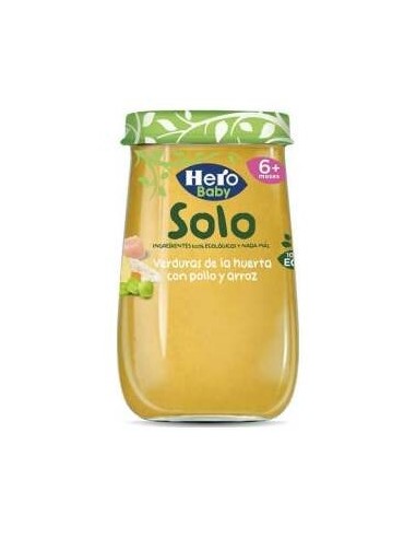 Hero Baby Solo Crema De Verduras, Pollo Y Arroz, 190 G