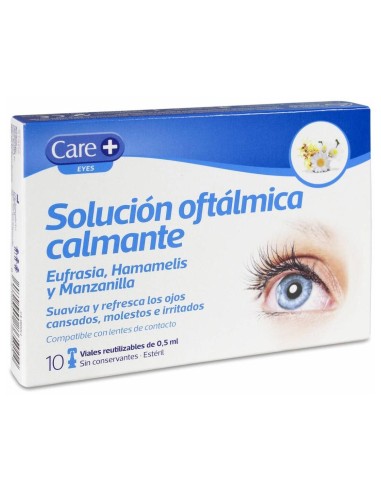 Care+ Solución Oftálmica Calmante, 10 Viales