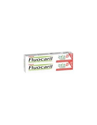Fluocaril Duplo Pasta Junior Sabor Frutos Rojos 2X75Ml