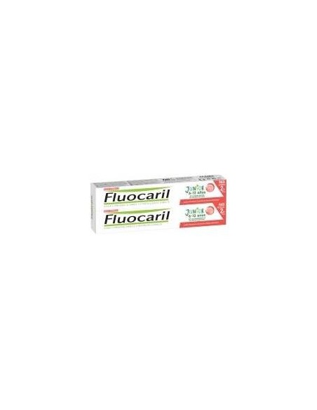 Fluocaril Duplo Pasta Junior Sabor Frutos Rojos 2X75Ml