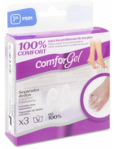 Comforgel Separador Dedos Extrafino Medialuna Mix, 1 Ud