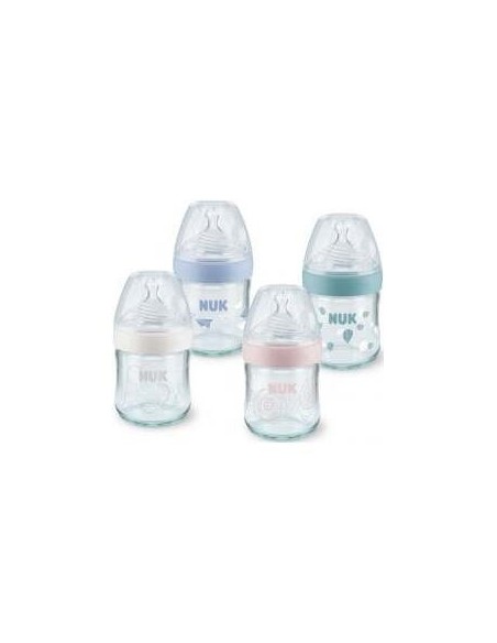 Nuk Nature Sense Biberón Cristal Y Silicona 0 A 6 Meses, 120 Ml