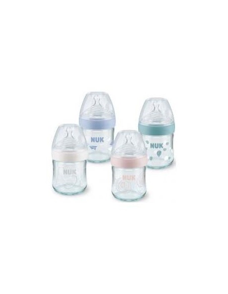 Nuk Nature Sense Biberón Cristal Y Silicona 0 A 6 Meses, 120 Ml