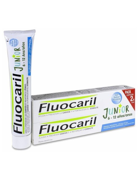 Duplo Fluocaril Junior Gel Dental Bubble, 2 X 75 Ml
