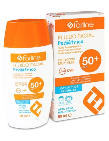 Farline Fluido Facial Pediátrico Spf 50+, 50 Ml
