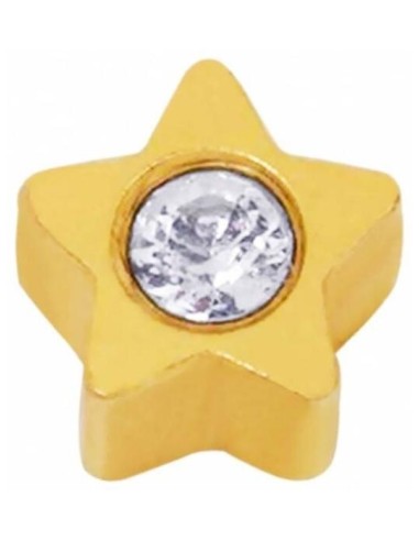 Prim Inverness Pendiente 24C Estrella Dorada Natural 24 K, 1 Unidad