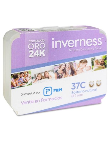 Prim Pendiente Inverness 37C 24 Kt Solitario Natural, 2 Mm