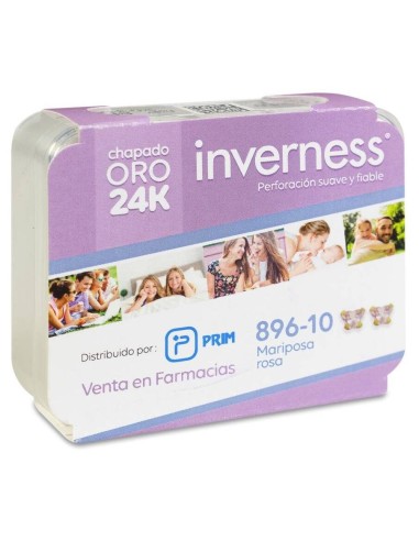 Prim Pendientes Inverness 896-10 Mariposa Rosa, 1 Unidad