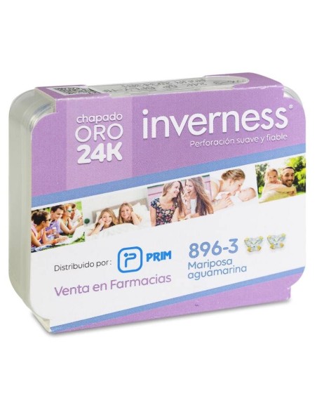 Prim Inverness Pendiente 896-3 Mariposa Aguamarina 24 K, 1 Unidad