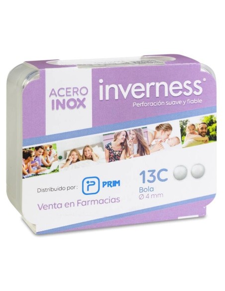 Prim Inverness Pendiente 13C Acero Inoxidable Bola 4 Mm, 1 Unidad