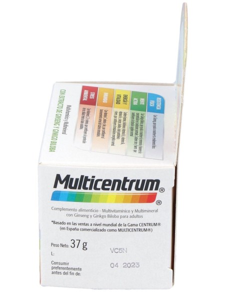 Multicentrum Plus Ginseng Y Ginkgo, 30 Comprimidos