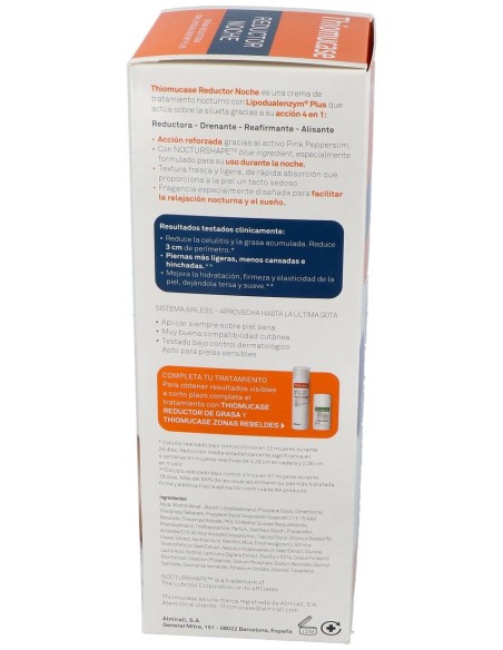 Thiomucase Crema Reductora De Noche, 500 Ml