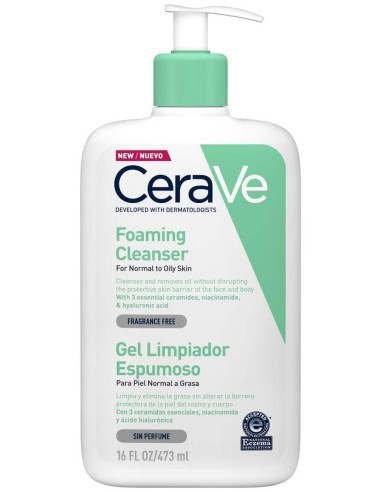 Cerave Gel Limpiador Espumoso, 473 Ml