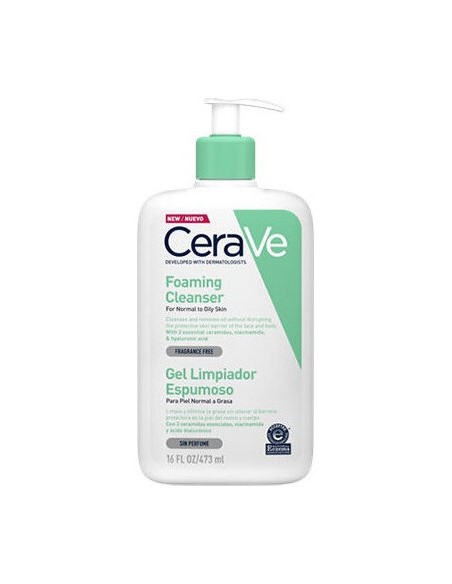 Cerave Gel Limpiador Espumoso, 473 Ml