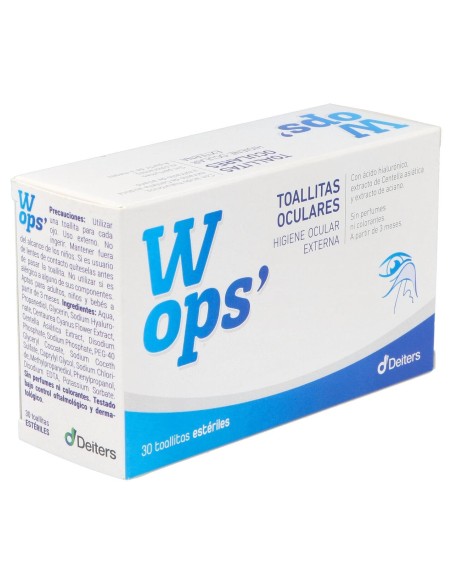 Wops Toallitas Oculares, 30 Unidades