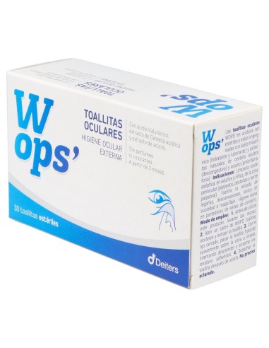 Wops Toallitas Oculares, 30 Unidades