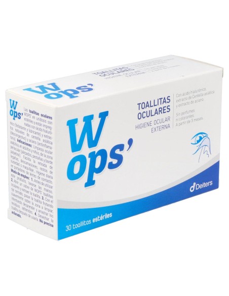 Wops Toallitas Oculares, 30 Unidades