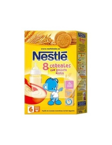 Nestlé Papilla 8 Cereales Galleta María, 600 G