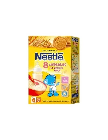 Nestlé Papilla 8 Cereales Galleta María, 600 G