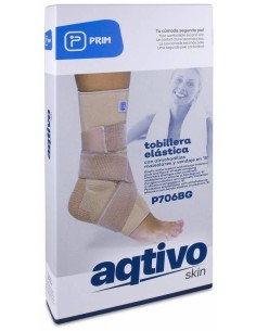 "Aqtivo Skin Tobillera Elástica Con Almohadillas Maleolares Silicona Y Vendaje En ""8"" L"