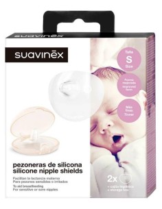 Suavinex Pezoneras De Silicona T-S 2Uds + Caja Higiénica