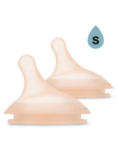 Suavinex Zero Zero Tetina Anticólicos De Silicona Flujo Lento, 2 Uds