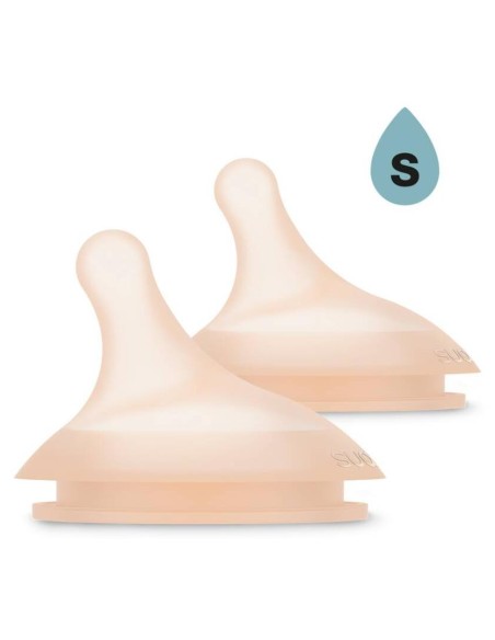 Suavinex Zero Zero Tetina Anticólicos De Silicona Flujo Lento, 2 Uds