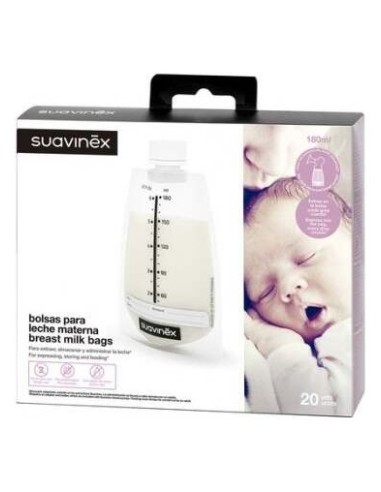 Suavinex Bolsas Para Leche Materna Cierre Tapón 20U