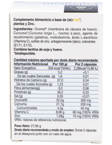 Colageno Forte Colageno+Ovomet+Curcuma 60Cap.