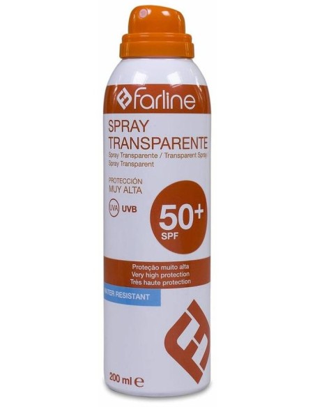 Farline Spray Transparente Water Resistant Spf 50+, 200 Ml