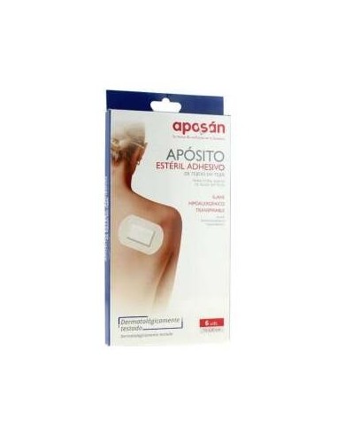 Aposán Apósito Estéril Adhesivo Tejido Sin Tejer 10X20 Cm, 6 Uds