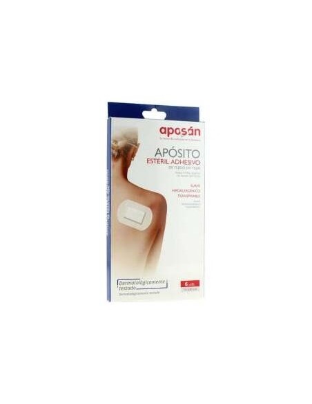 Aposán Apósito Estéril Adhesivo Tejido Sin Tejer 10X20 Cm, 6 Uds