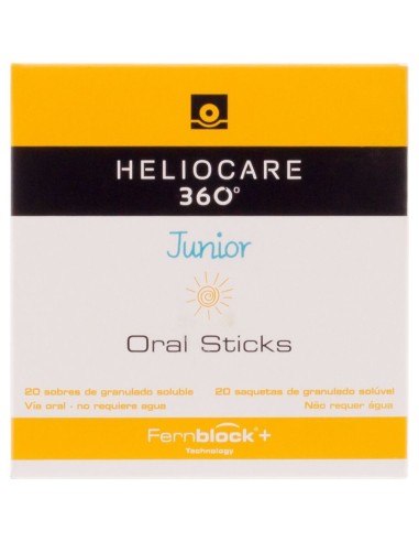 Heliocare 360º Junior Oral Sticks, 20 Uds