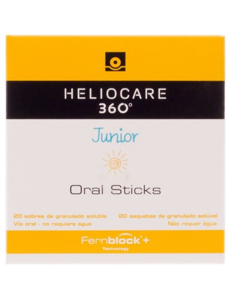 Heliocare 360º Junior Oral Sticks, 20 Uds
