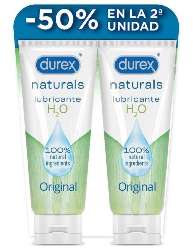 Duplo Durex Naturals Pure Gel Intimo Lubricante, 2 Uds