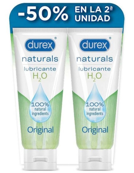 Duplo Durex Naturals Pure Gel Intimo Lubricante, 2 Uds