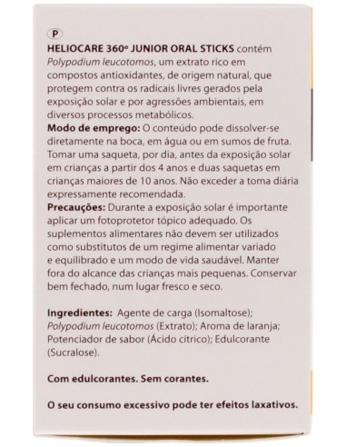 Heliocare 360º Junior Oral Sticks, 20 Uds