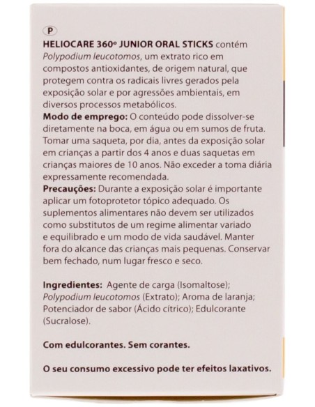 Heliocare 360º Junior Oral Sticks, 20 Uds