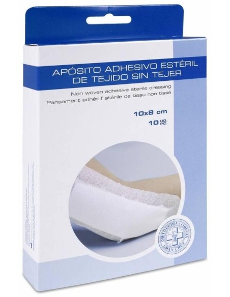 Gran Cruz Apósitos Adhesivos Tejido Sin Tejer 10X8Cm 10Uds
