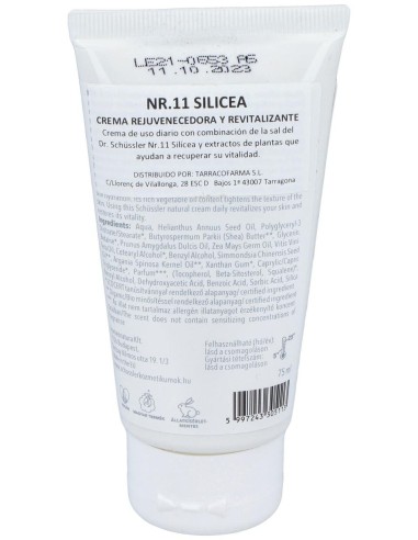 Schussler Natur Nº11 Silicea Crema 75Ml.